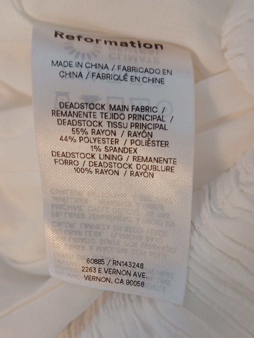 Reformation Mallory White Pleated Cami and Shorts Set Size 8.  NWT! - Picture 5 of 8